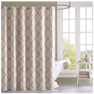 Madison Park MP70-1285 Saratoga Shower‎ Curtain 72x72 Beige